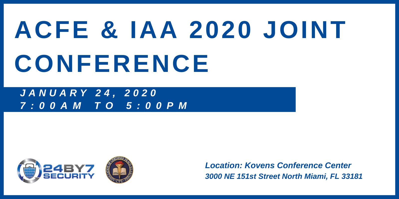 ACFE & IAA 2020 Joint Conference